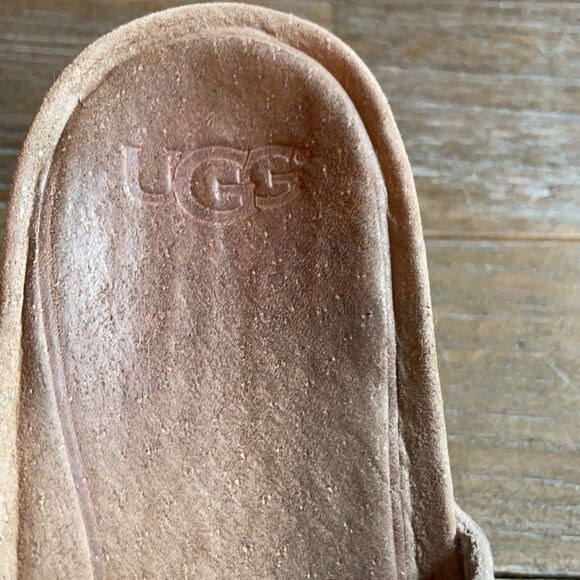 UGG Maddie Taupe Braided Wedge Heel Sandals Size 7 - Picture 13 of 16